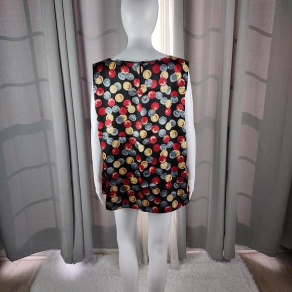 Le Suit Separates Womans Black, Red, Gray, Yellow Sleeveless Blouse Size 2X - Picture 4 of 11